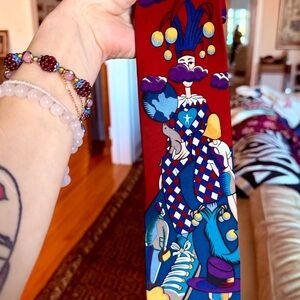 The Beatles Vibrant Fool on a Hill Red and Blue Tie